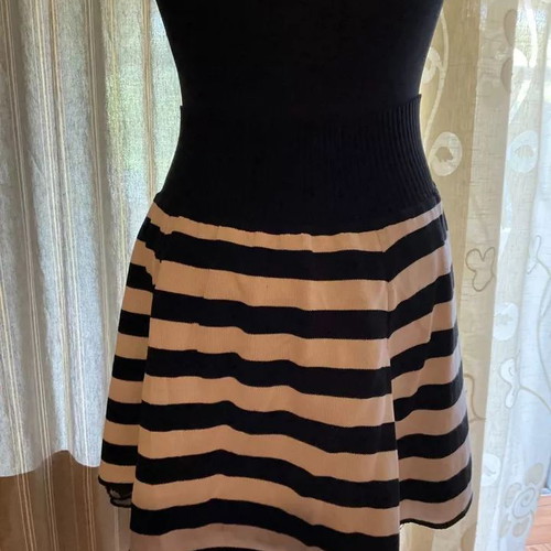 Vintage knitted mini skirt Iceberg like new, black and white