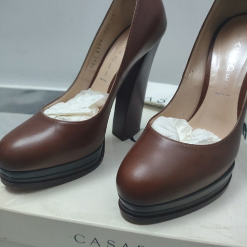 Casadei brown leather high heel pumps size 37