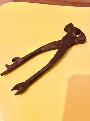 Old horse horseshoeing tool, 1950 era