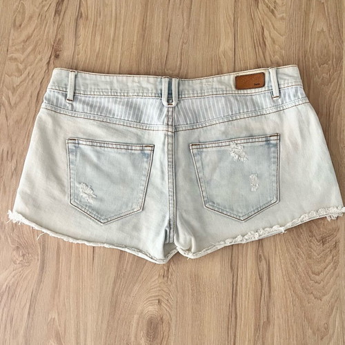 Esprit light-wash denim shorts with embroidered stars like new, size S-M