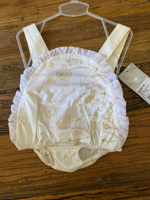 Alouette baby romper new, size 1 and 3 months, white