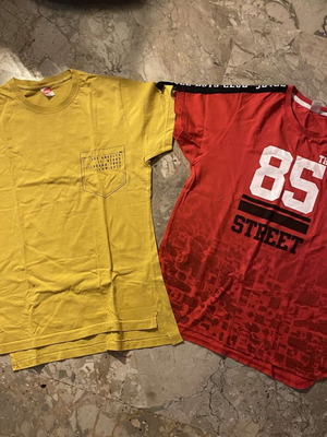 Joyce short-sleeve t-shirts for boys new, set of 2, red and yellow