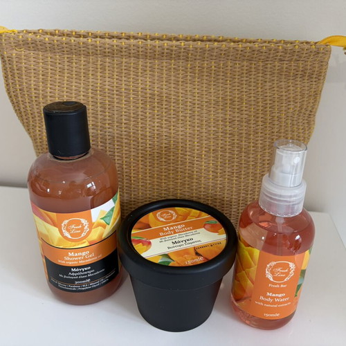 Fresh Line Mango Scented Body Butter, Shower Gel, Body Water Set New