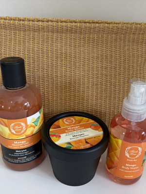 Fresh Line Mango Scented Body Butter, Shower Gel, Body Water Set New