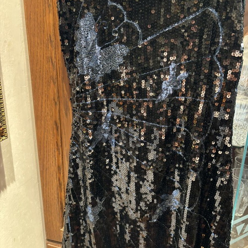 Vintage sequin dress like new, blue and black, size M