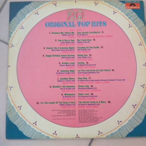 Vinyl record 20 Original Pop Hits in good condition