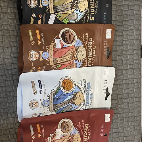 Dog Treats set of 4 flavors, new, salmon pork chicken beef