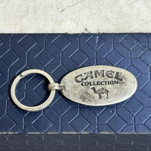 Camel Collection vintage metal keychain used, silver color