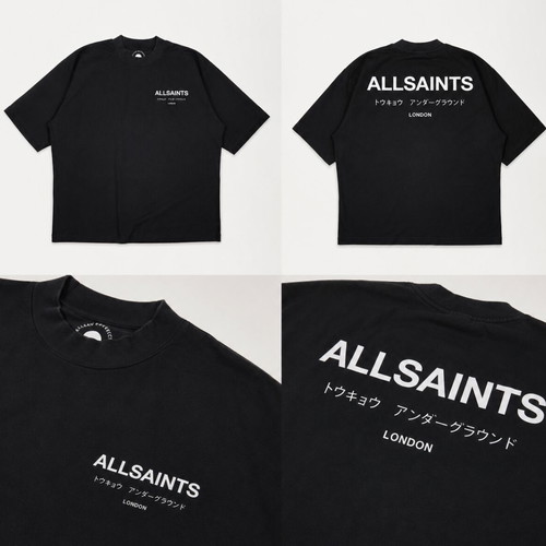 All Saints Style Black Oversized Graphic T-Shirt new, size M