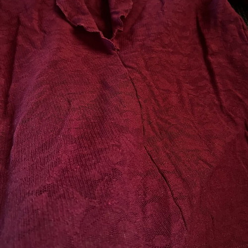 Thesis vintage blouse with oversized collar, like new, burgundy