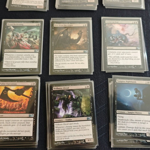 MTG M13 Black Cards Collection like new with sleeves, 238 cards