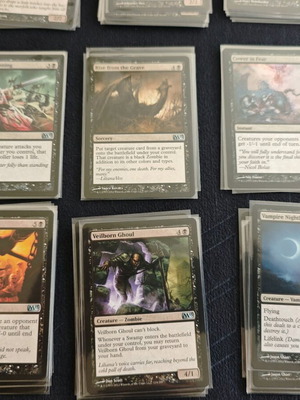 MTG M13 Black Cards Collection like new with sleeves, 238 cards