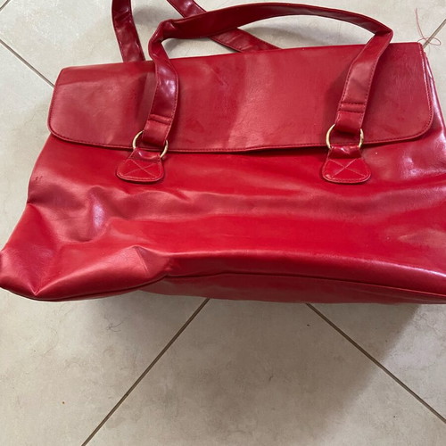 Bag large red handbag like new