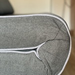 Two-seater sofa bed dark gray, like new