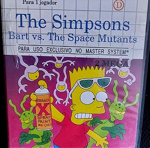 SEGA MASTER SYSTEM THE SIMPSONS BART VS. THE SPACE MUTANTS (TEC TOY)