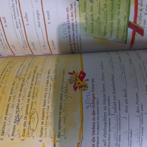 German language books used with notes
