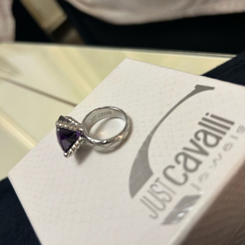 Just Cavalli ring like new with purple stone