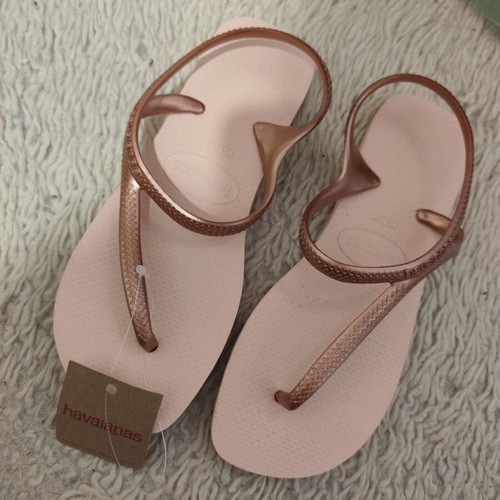 Havaianas sandals new, size 39-40, pink gold
