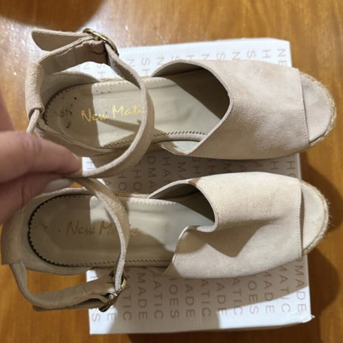 New Matic nude beige espadrilles with suede look, like new