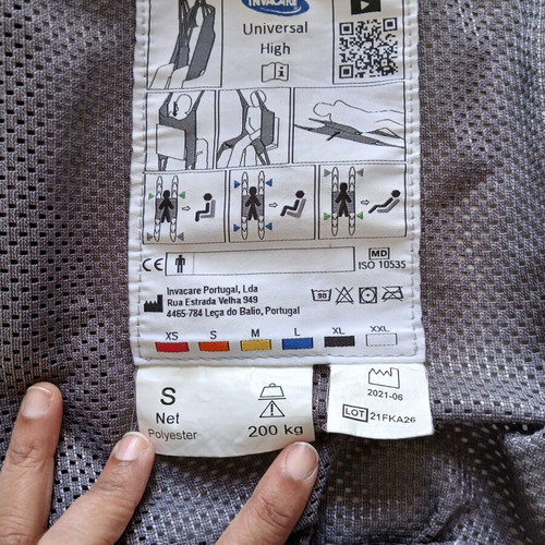 Invacare patient lift sling like new, pediatric up to 200 kg