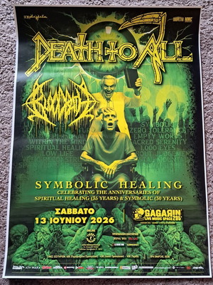 Death To All Symbolic Healing Anniversary Tour Bloodbath 2026 Official Poster