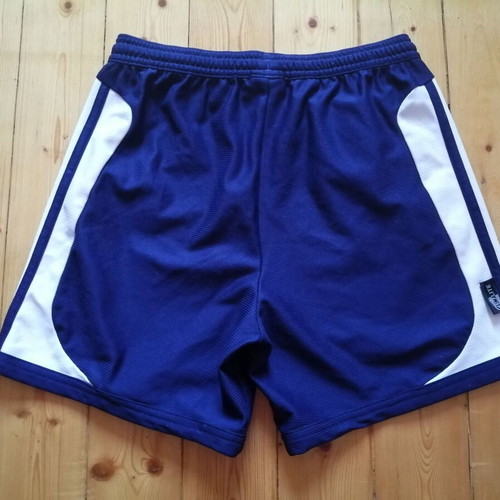 Adidas Climalite boys' sports shorts size M, dark blue and white