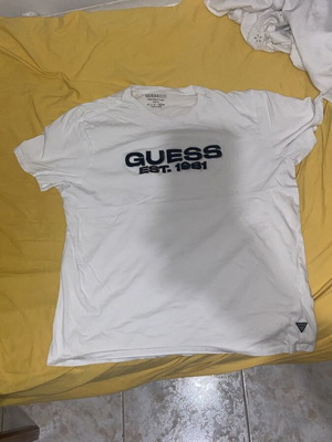 Guess men's short sleeve T-shirt, white, XL