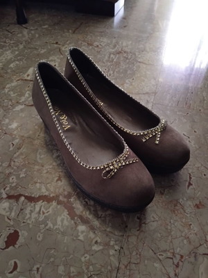 Voi & Noi women's pumps used, brown with strass details, size 41