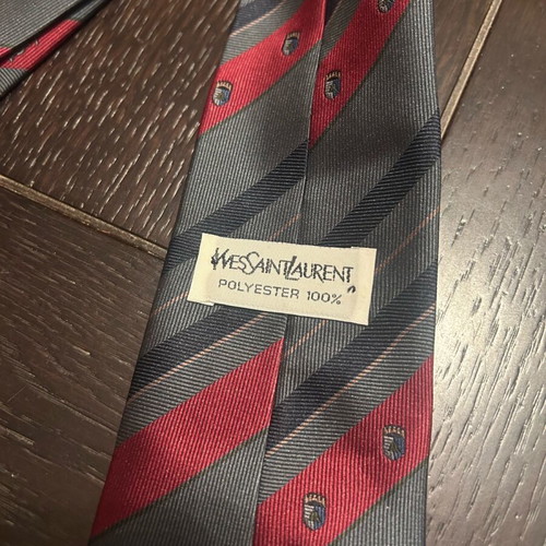 Yves Saint Laurent ties used, set of 2 striped multicolor