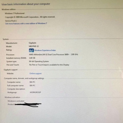 Desktop computer used