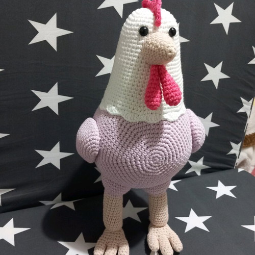 Chicken doll handmade knitted amigurumi new 35cm