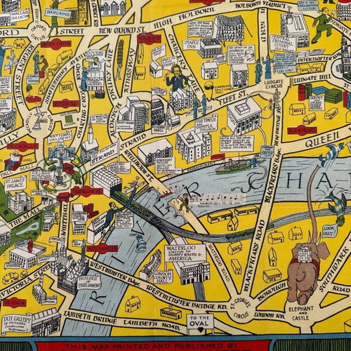 The New Pictorial Map of London 1934 like new by Geographia Ltd