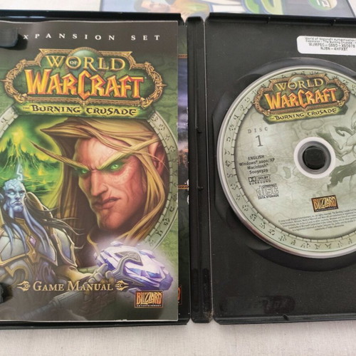 World of Warcraft PC game used, Burning Crusade expansion set with 4 CDs and manual