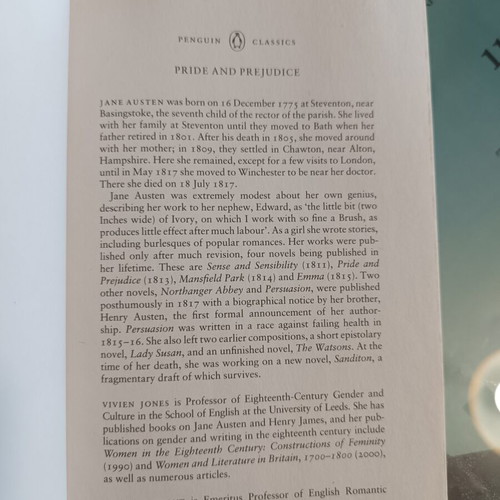 Pride and Prejudice Jane Austen vintage edition, new
