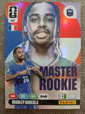 World Cup 2026 Panini Adrenalyn Master Rookie Bradley Barcola like new