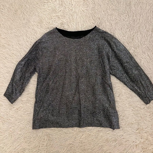Silver blouse used, size M/L, three-quarter sleeve
