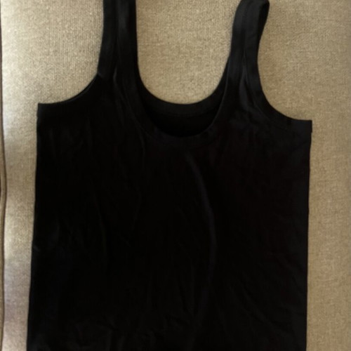 Alexander Wang Ribbed Tank Top, black, medium