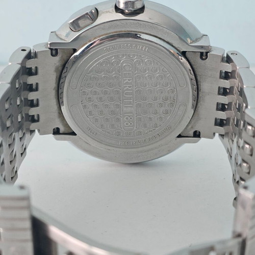 Cerruti 1881 Standard C transatlantic Swiss watch like new, silver
