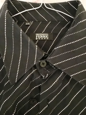 Gianfranco Ferre men's formal shirt black XXL slim fit like new