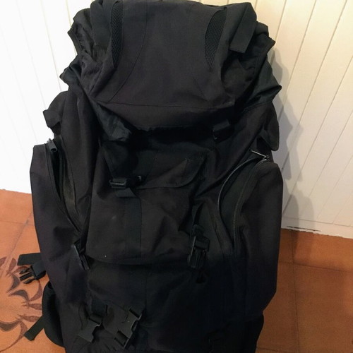 Armymania military backpack 100L with waterproof cover, black