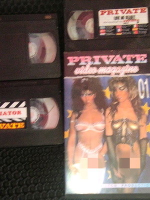 Private collectible VHS tapes used, vintage