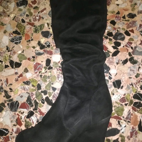 Velvet boots used, platform, size 41, black
