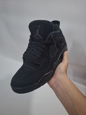 Jordan 4 Black Cat boots, size 43