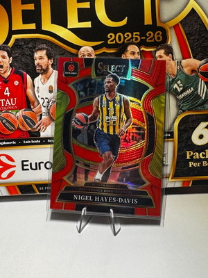 2025-26 Panini Select Euroleague Nigel Hayes-David Red Card new