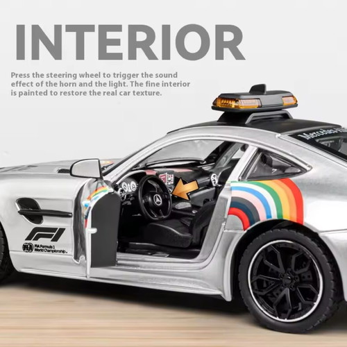 F1 Safety car ασημένιο καινούριο στο κουτί