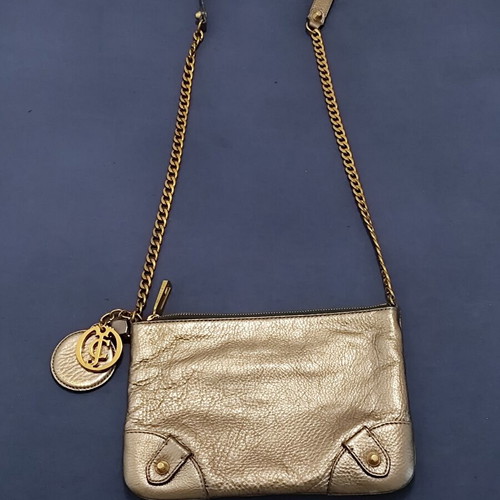 Juicy Couture metallic gold leather crossbody bag like new