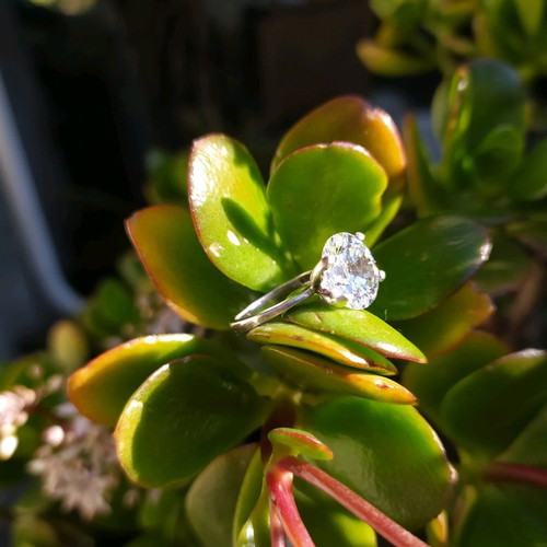 Handmade silver 925 ring used with large sparkling stone