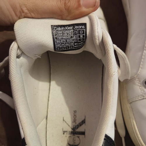 Calvin Klein Jeans leather sneakers size 44, black and white