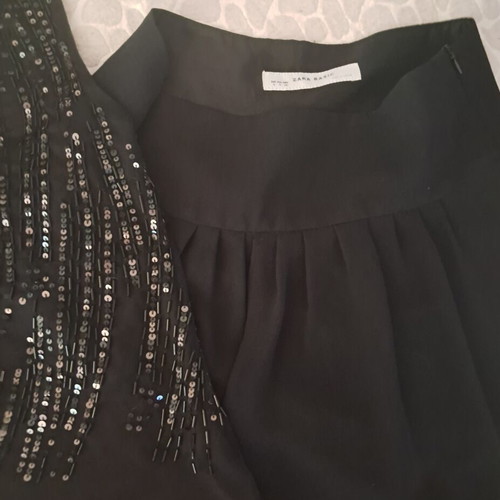 Zara evening set with sequin top and alpha-line skirt, like new, size S-M