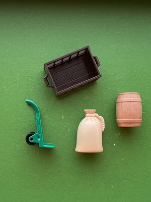 Playmobil Victorian cart with crate and sack